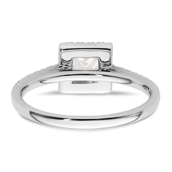 Princess Halo Diamond Semi-mount Engagement Rings