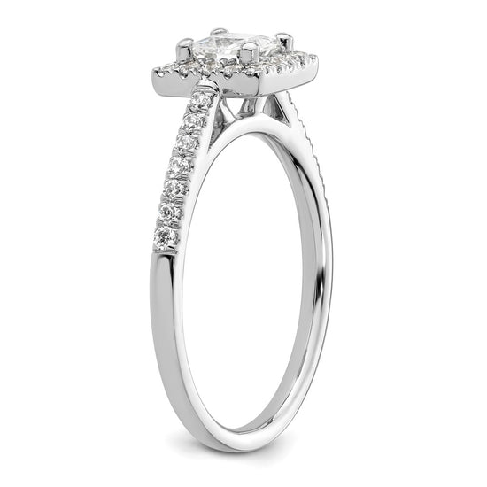 Princess Halo Diamond Semi-mount Engagement Rings