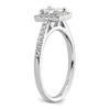 Princess Halo Diamond Semi-mount Engagement Rings