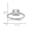 Princess Halo Diamond Semi-mount Engagement Rings
