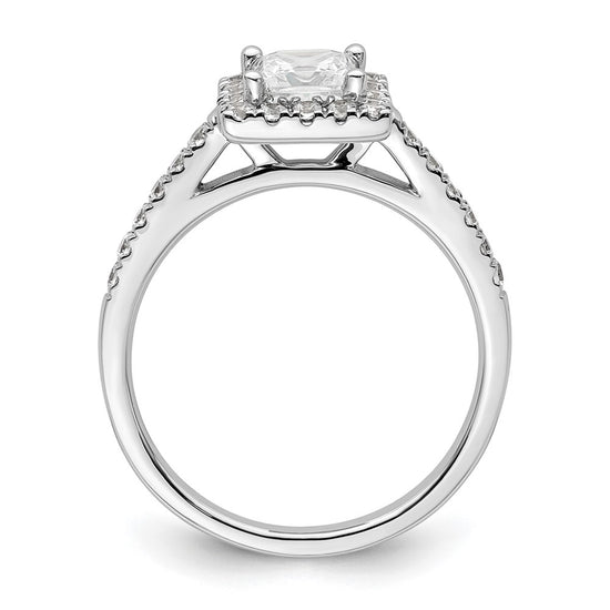 Princess Halo Diamond Semi-mount Engagement Rings