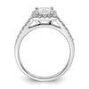 Princess Halo Diamond Semi-mount Engagement Rings