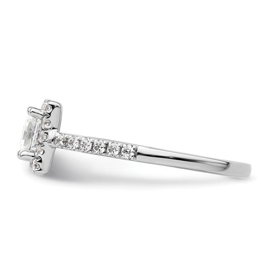 Princess Halo Diamond Semi-mount Engagement Rings
