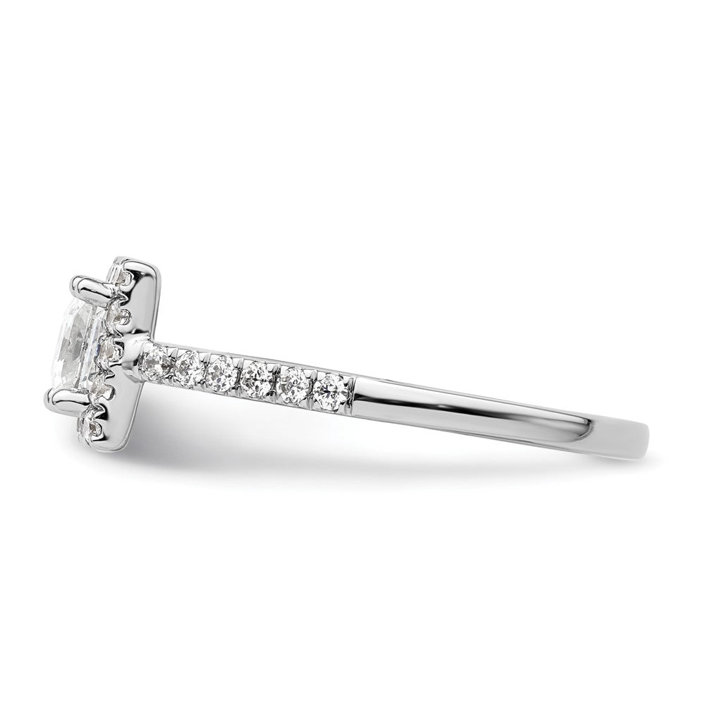 Princess Halo Diamond Semi-mount Engagement Rings