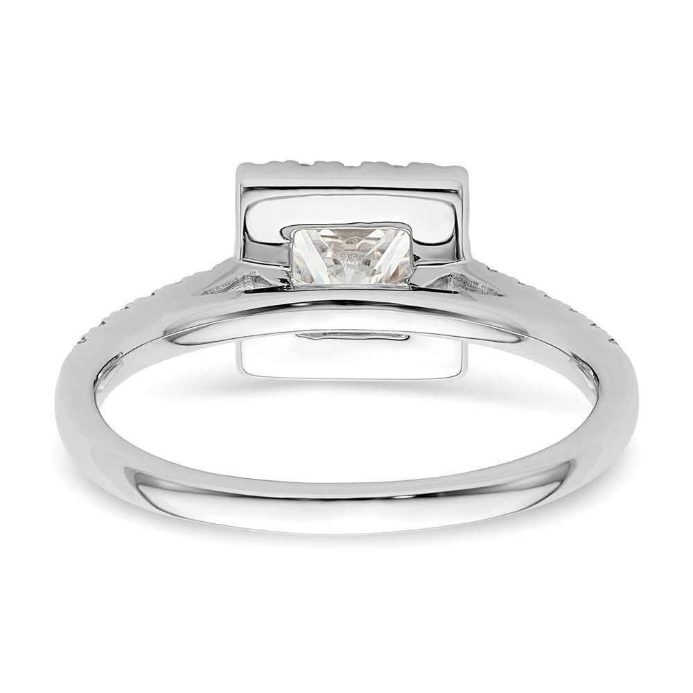 Princess Halo Diamond Semi-mount Engagement Rings