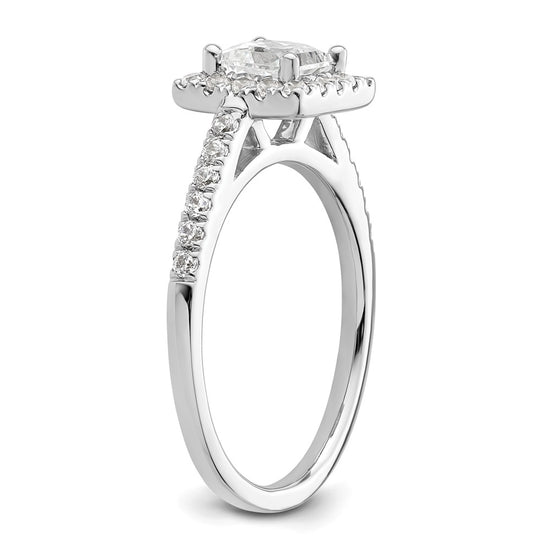 Princess Halo Diamond Semi-mount Engagement Rings