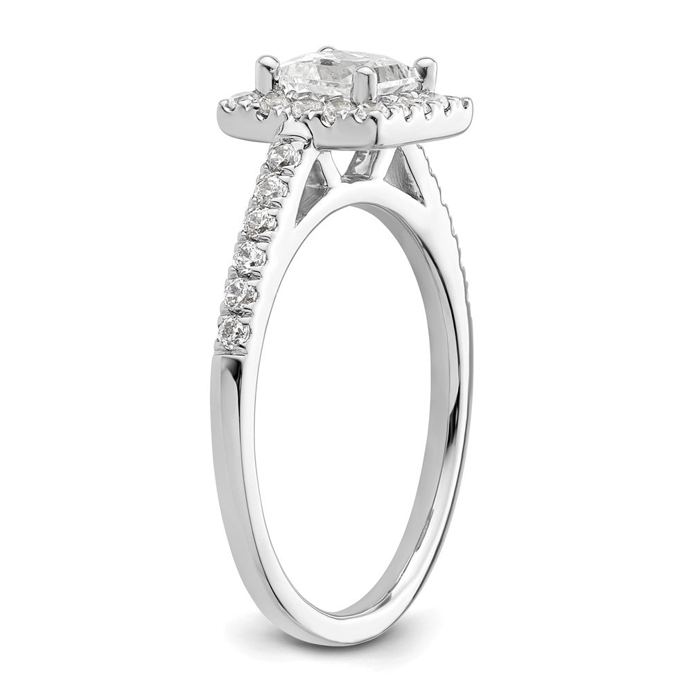 Princess Halo Diamond Semi-mount Engagement Rings