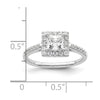 Princess Halo Diamond Semi-mount Engagement Rings
