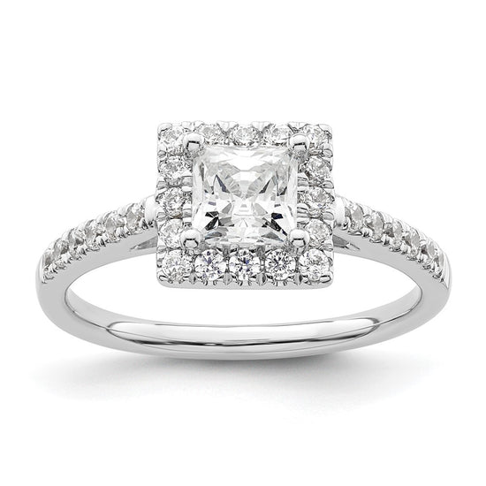 Princess Halo Diamond Semi-mount Engagement Rings