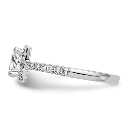 Princess Halo Diamond Semi-mount Engagement Rings