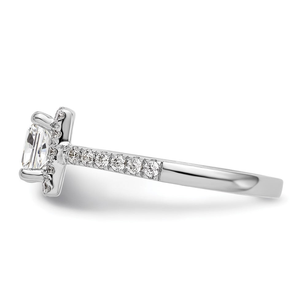 Princess Halo Diamond Semi-mount Engagement Rings