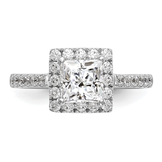 Princess Halo Diamond Semi-mount Engagement Rings