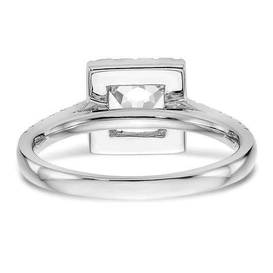 Princess Halo Diamond Semi-mount Engagement Rings
