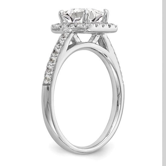 Princess Halo Diamond Semi-mount Engagement Rings