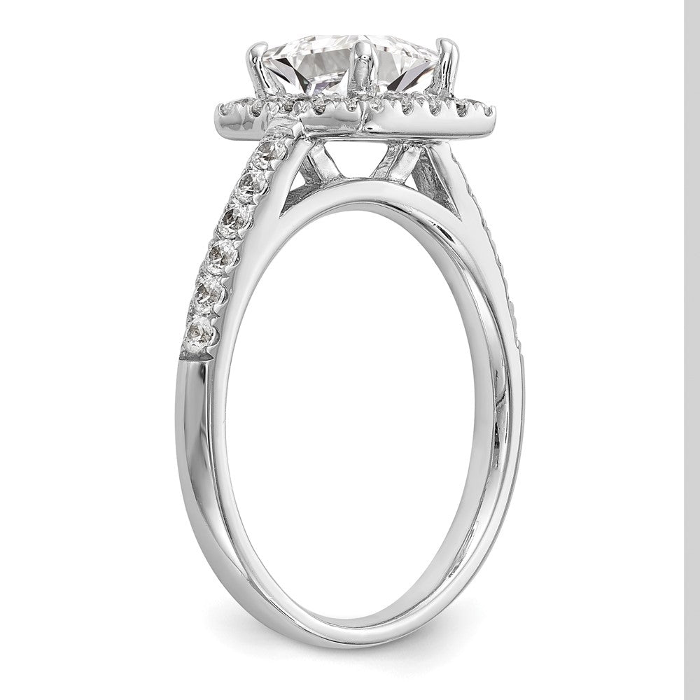 Princess Halo Diamond Semi-mount Engagement Rings