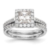Princess Halo Diamond Semi-mount Engagement Rings