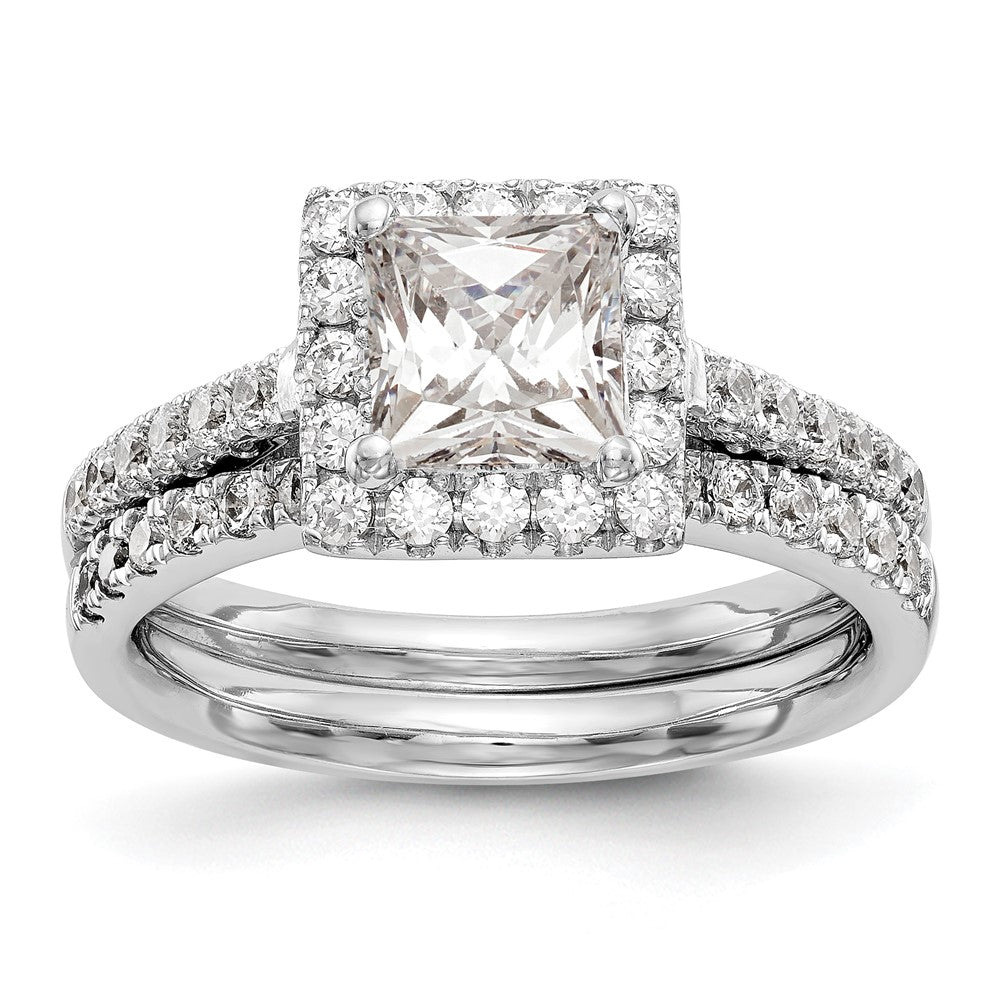 Princess Halo Diamond Semi-mount Engagement Rings