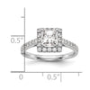 Princess Halo Diamond Semi-mount Engagement Rings