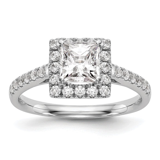Princess Halo Diamond Semi-mount Engagement Rings