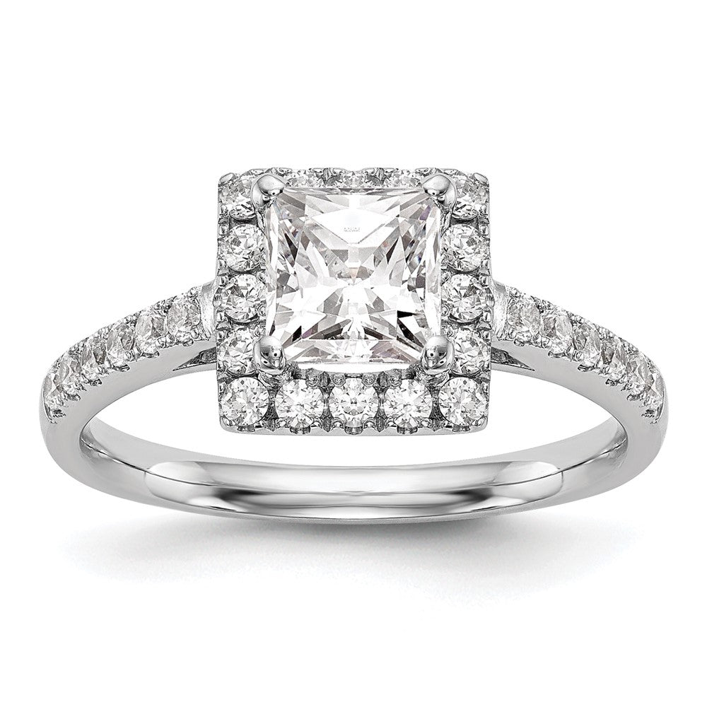 Princess Halo Diamond Semi-mount Engagement Rings