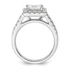 Princess Halo Diamond Semi-mount Engagement Rings