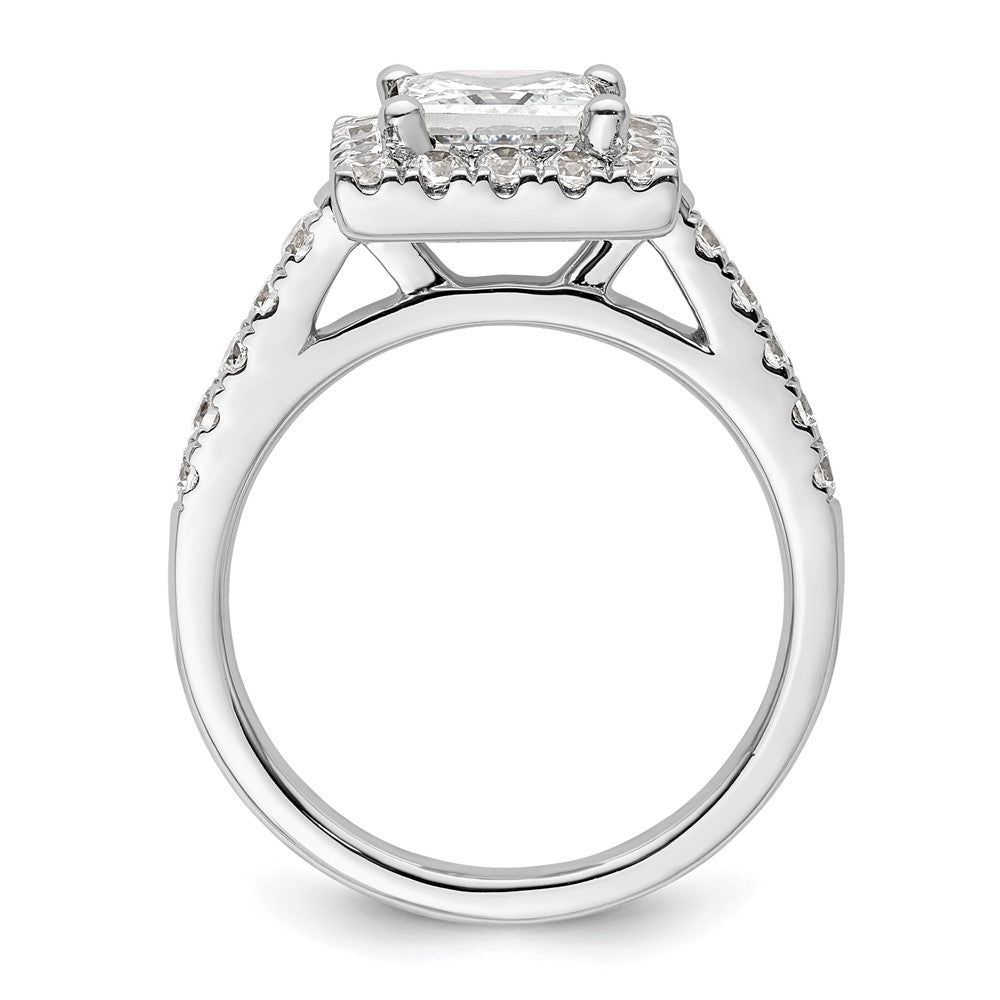 Princess Halo Diamond Semi-mount Engagement Rings