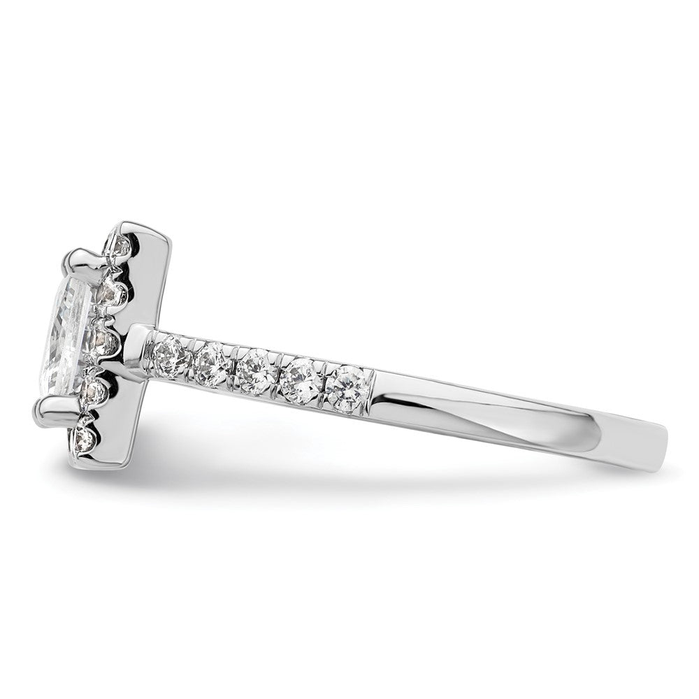 Princess Halo Diamond Semi-mount Engagement Rings