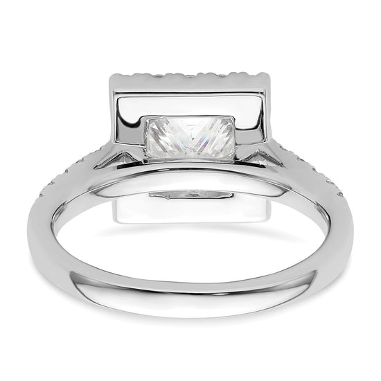 Princess Halo Diamond Semi-mount Engagement Rings