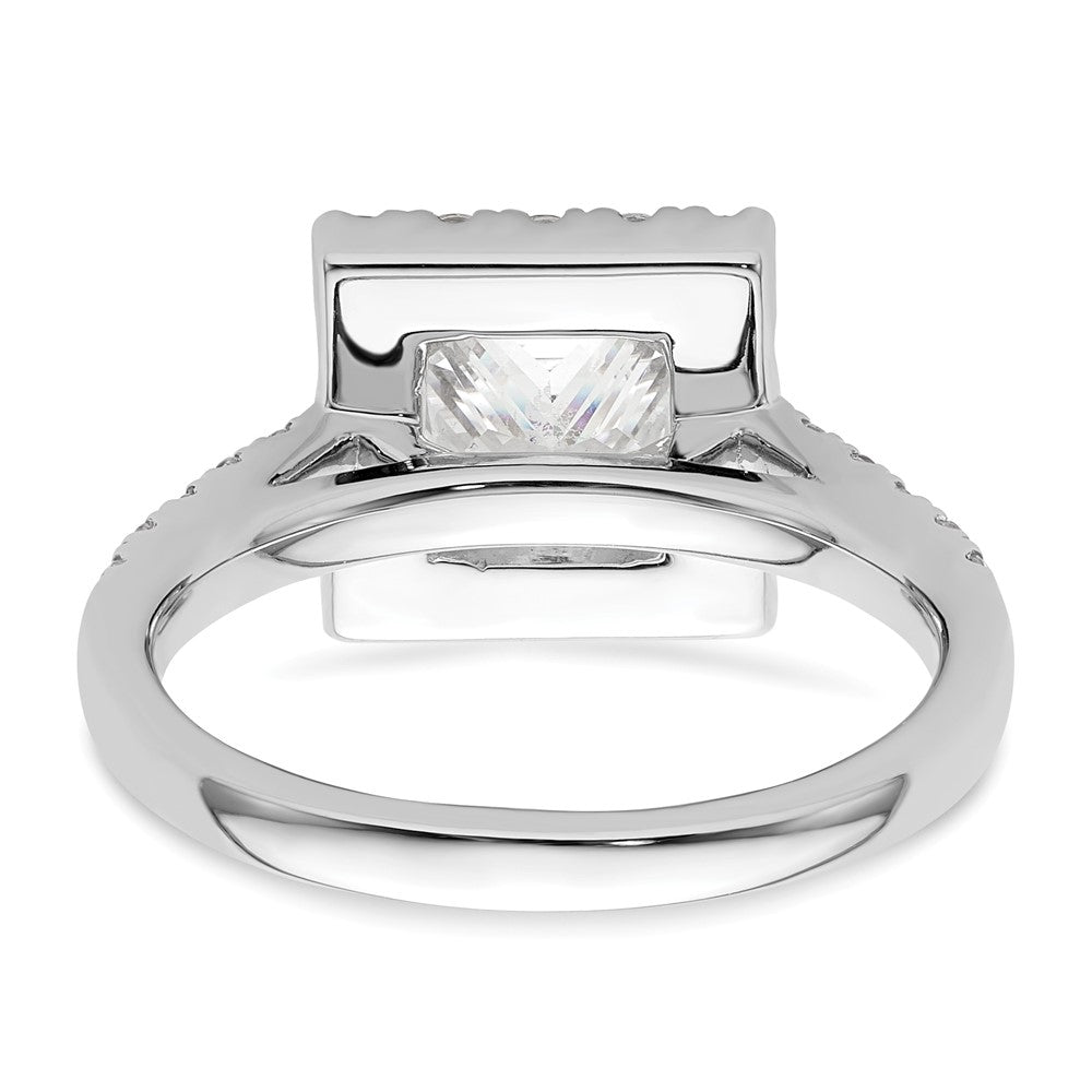 Princess Halo Diamond Semi-mount Engagement Rings