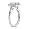 Princess Halo Diamond Semi-mount Engagement Rings