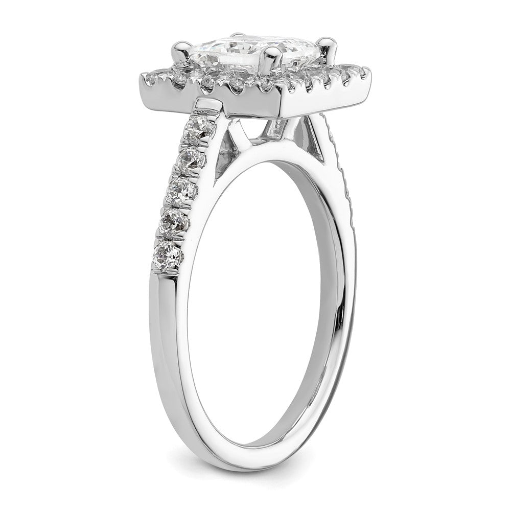 Princess Halo Diamond Semi-mount Engagement Rings