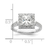 Princess Halo Diamond Semi-mount Engagement Rings