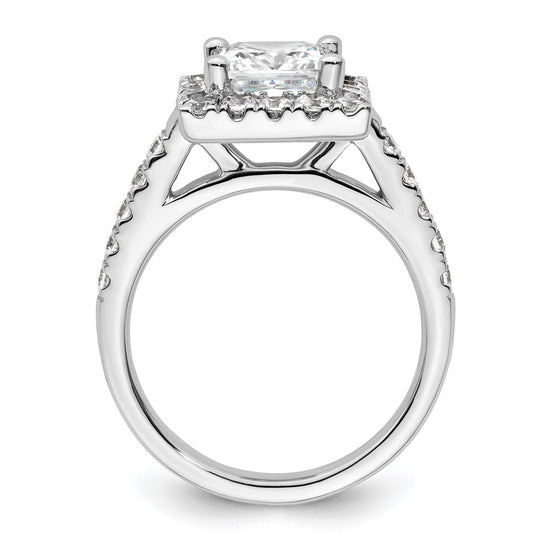 Princess Halo Diamond Semi-mount Engagement Rings
