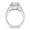 Princess Halo Diamond Semi-mount Engagement Rings