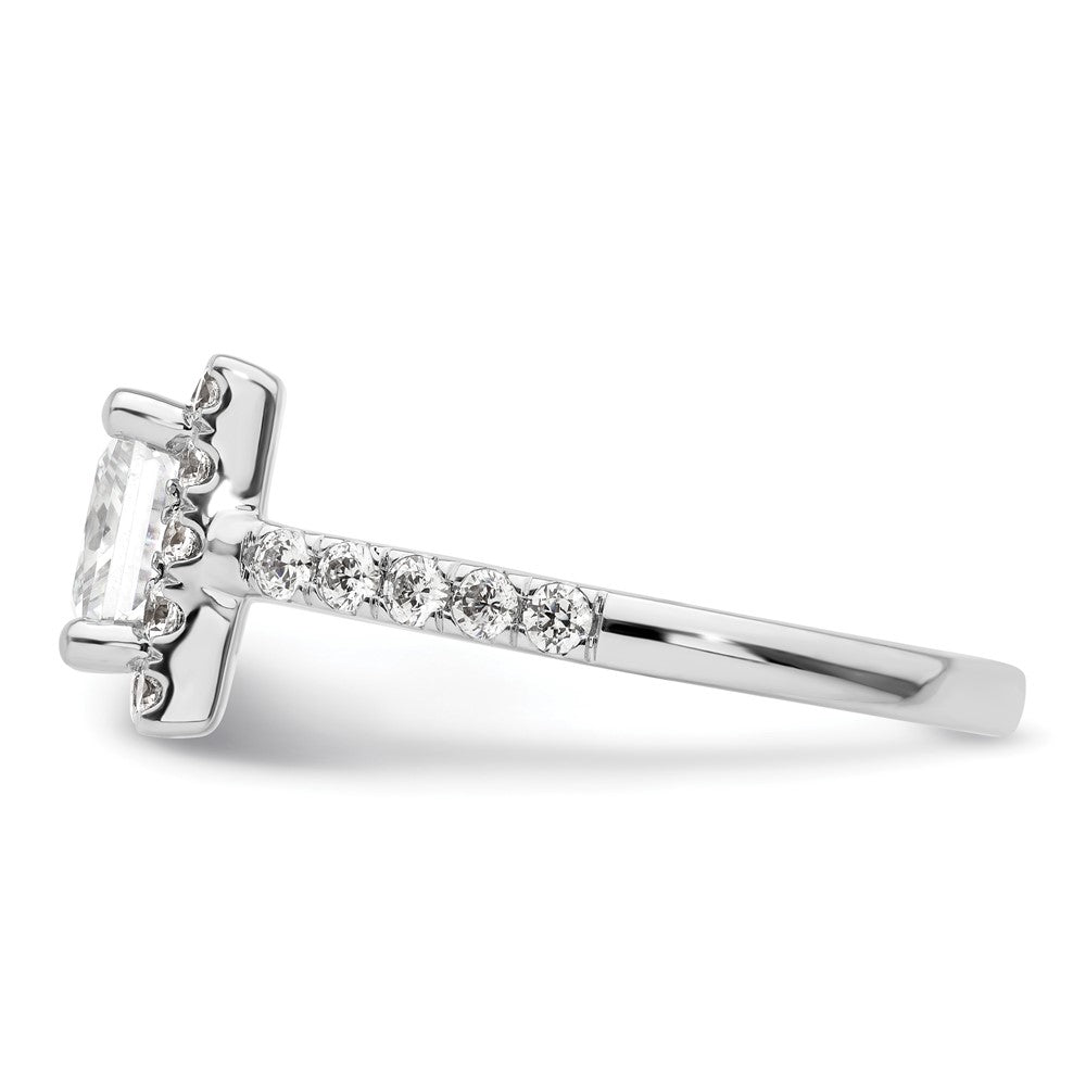 Princess Halo Diamond Semi-mount Engagement Rings