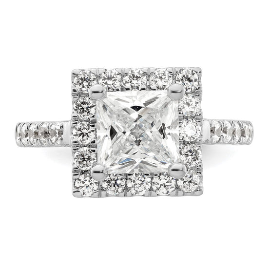 Princess Halo Diamond Semi-mount Engagement Rings
