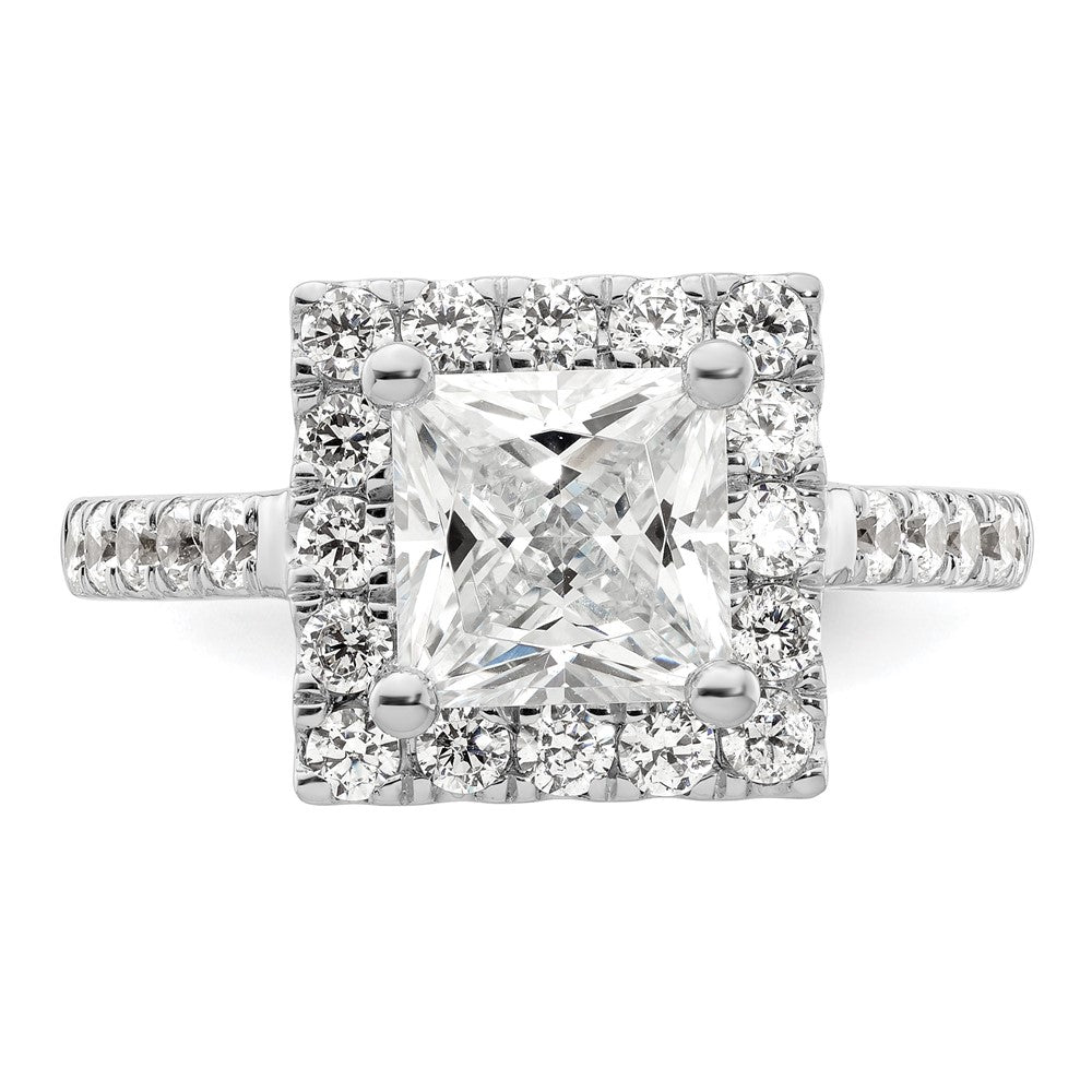 Princess Halo Diamond Semi-mount Engagement Rings