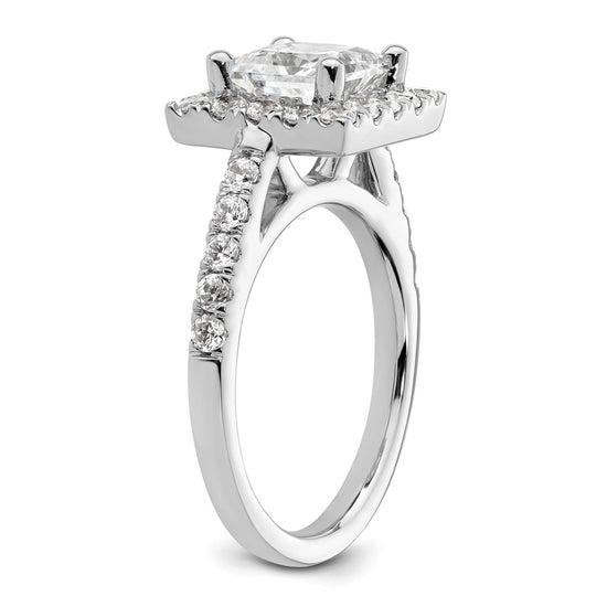 Princess Halo Diamond Semi-mount Engagement Rings