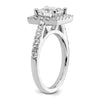 Princess Halo Diamond Semi-mount Engagement Rings