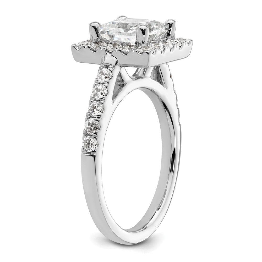 Princess Halo Diamond Semi-mount Engagement Rings