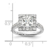 Princess Halo Diamond Semi-mount Engagement Rings