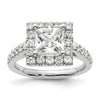 Princess Halo Diamond Semi-mount Engagement Rings