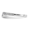 14K White Gold 1/6 carat Diamond Contoured Complete Wedding Band