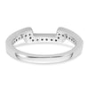14K White Gold 1/6 carat Diamond Contoured Complete Wedding Band