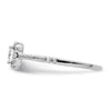 14K White Gold Halo Plus (Holds 1/2 carat (4.3mm) Princess Center) 1/3 carat Diamond Semi-Mount Engagement Ring