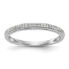 14K White Gold 1/15 carat Diamond Complete Wedding Band