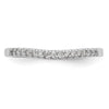 14k White Gold 1/8 carat Diamond Complete Wedding Band