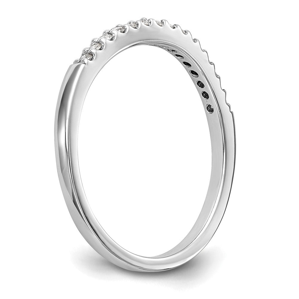 14k White Gold 1/8 carat Diamond Complete Wedding Band