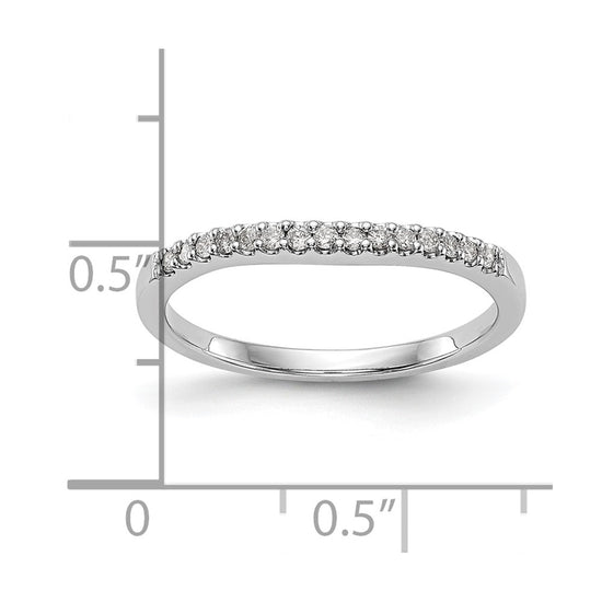 14k White Gold 1/8 carat Diamond Complete Wedding Band