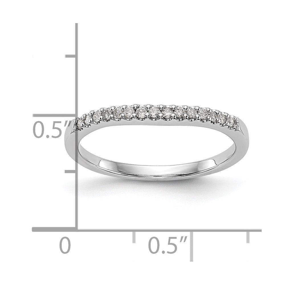 14k White Gold 1/8 carat Diamond Complete Wedding Band